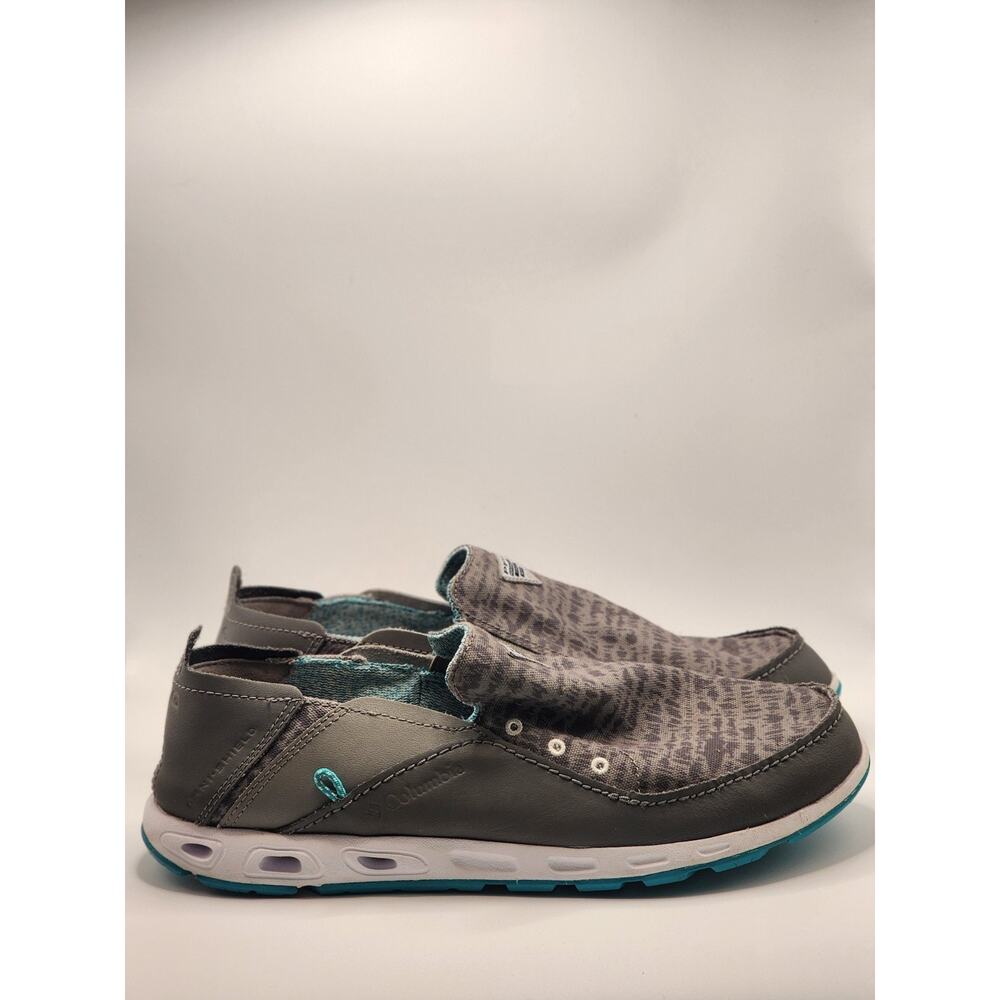 Mens 8.5W Columbia PFG Slip On Fishing Boat Shoes Bahama Vent Relaxed Gray/ Blue - Picture 8 of 9